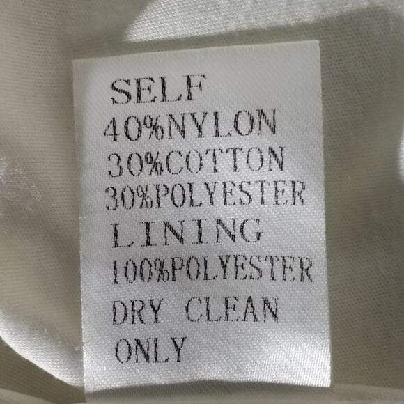 Tadashi Shoji Lace Sheath Cocktail Dress Ivory Gold Size 8 Preowned - Picture 6 of 6